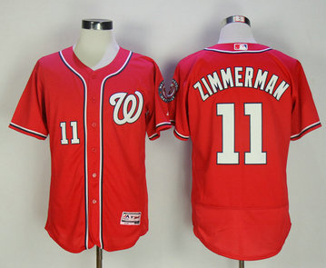 Nationals 11 Ryan Zimmerman Red Flexbase Jersey