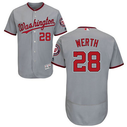 Nationals 28 Jayson Werth Gray Flexbase Jersey