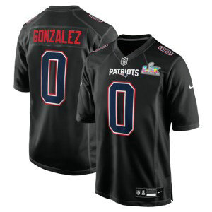 New England Patriots 0 Christian Gonzalez Black 2026 Super Bowl LX Vapor Limited Men Jersey