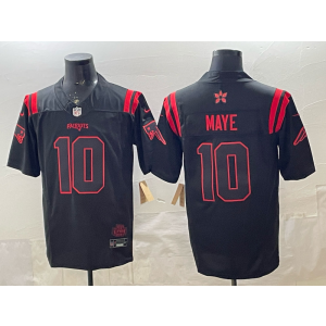 New England Patriots 10 Maye Black Red F.U.S.E. Vapor Limited Men Jersey