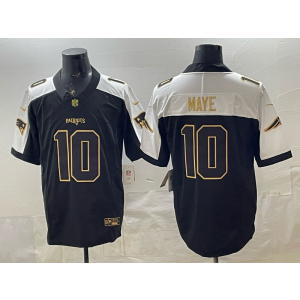 New England Patriots 10 Maye Black White Thanksgiving Day F.U.S.E. Vapor Limited Men Jersey
