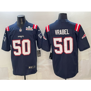New England Patriots 50 Warabel Navy 2026 Super Bowl LX Vapor Limited Men Jersey