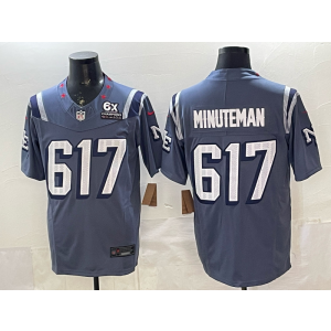New England Patriots 617 Minuteman Navy 6X Champion Rivalries F.U.S.E. Vapor Limited Men Jersey