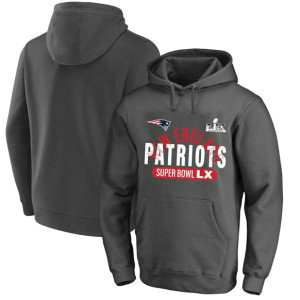 New England Patriots Charcoal 2025 Super Bowl LX Big & Tall Game Plan Hoodie New England Patriots Charcoal 2025 Super Bowl LX Big & Tall Game Plan Hoodie