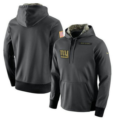 New York Giants Nike Anthracite Salute To Service Player Performance Hoodie