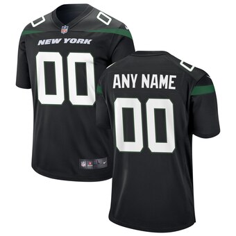 New York Jets Nike Custom  Black  Jersey