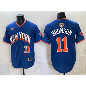 New York Knicks 11 Brunson Blue Finals Baseball Vapor Limited Men Jersey New York Knicks 11 Brunson Blue Finals Baseball Vapor Limited Men Jersey