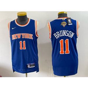 New York Knicks 11 Brunson Blue Finals Youth Jersey