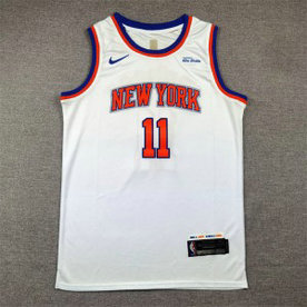 New York Knicks 11 Jalen Brunson White Men Jersey