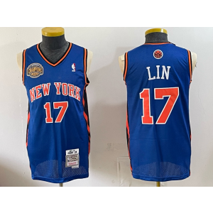 New York Knicks 17 Lin Blue Champions Men Jersey