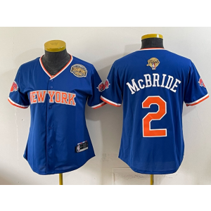 New York Knicks 2 Mcbride Blue Finals & Champion Baseball Vapor Limited Youth Jersey