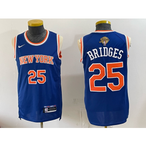New York Knicks 25 Bridges Blue Finals Men Jersey
