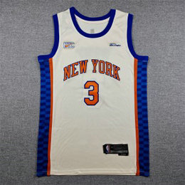 New York Knicks 3 Josh Hart Cream City Men Jersey