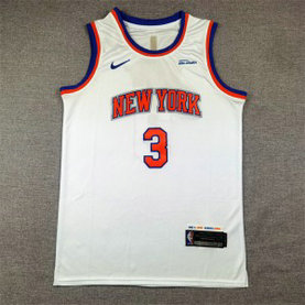 New York Knicks 3 Josh Hart White Men Jersey