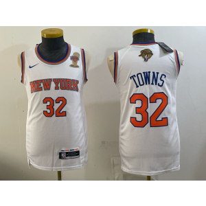 New York Knicks 32 Towns White 2026 Finals & Champions Men Jersey New York Knicks 32 Towns White 2026 Finals & Champions Men Jersey