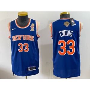 New York Knicks 33 Ewing Blue Finals & Champions Men Jersey New York Knicks 33 Ewing Blue Finals & Champions Men Jersey