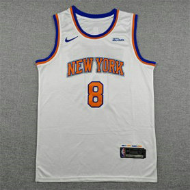New York Knicks 8 OG Anunoby White Men Jersey
