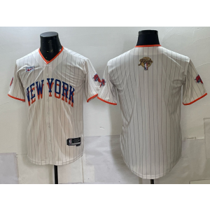 New York Knicks Blank Cream Finals Baseball Vapor Limited Men Jersey New York Knicks Blank Cream Finals Baseball Vapor Limited Men Jersey