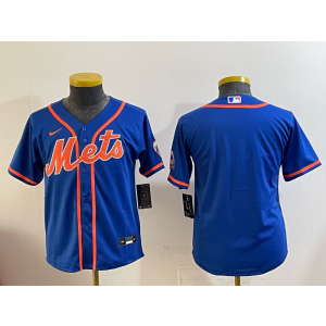 New York Mets Blank Blue Cool Base Youth Jersey New York Mets Blank Blue Cool Base Youth Jersey