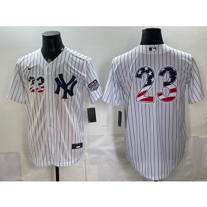 New York Yankees 23 White USA 250 Fourth of July Cool Base Men Jersey New York Yankees 23 White USA 250 Fourth of July Cool Base Men Jersey