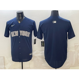 New York Yankees Blank Navy Men Jersey
