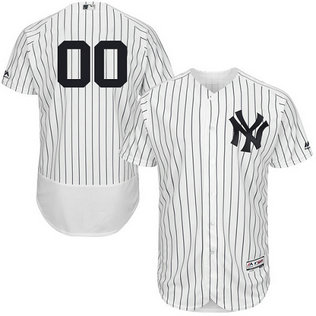 New York Yankees White Men's Flexbase Customized Jersey