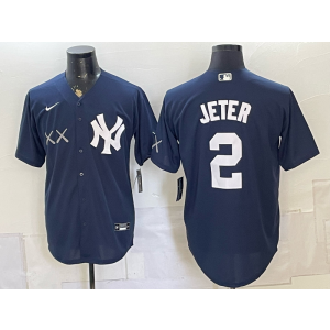 New York Yankees x KAWS 3 Jeter Navy Men Jersey New York Yankees x KAWS 3 Jeter Navy Men Jersey