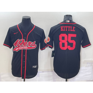 Nike 49ERS 85 Kittle Black Vapor Baseball Limited Men Jersey