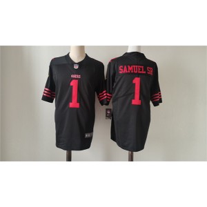 Nike 49ers 1 Deebo Samuel Black Vapor Untouchable Limited Men Jersey
