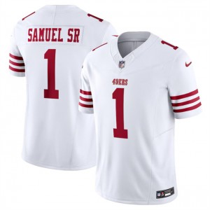Nike 49ers 1 Deebo Samuel White F.U.S.E Vapor Limited Men Jersey