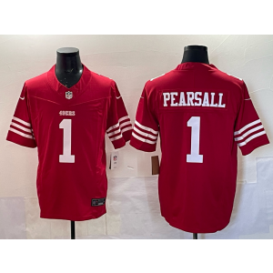 Nike 49ers 1 RICKY PEARSALL Red F.U.S.E. Vapor Limited Men Jersey