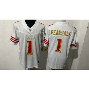 Nike 49ers 1 RICKY PEARSALL White 2025 Rivalries F.U.S.E. Vapor Limited Men Jersey
