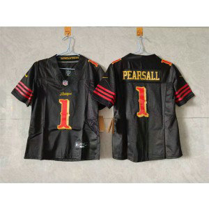 Nike 49ers 1 Ricky Pearsall Black 2025 Rivalries F.U.S.E. Vapor Limited Women Jersey(Run Small) Nike 49ers 1 Ricky Pearsall Black 2025 Rivalries F.U.S.E. Vapor Limited Women Jersey(Run Small)