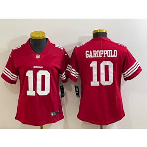 Nike 49ers 10 Jimmy Garoppolo 2022 New Vapor Limited Women Jersey