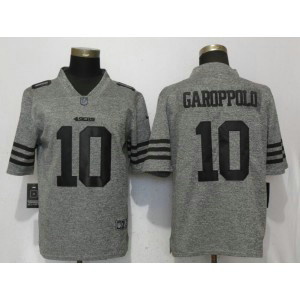 Nike 49ers 10 Jimmy Garoppolo Gray Vapor Untouchable Limited Men Jersey