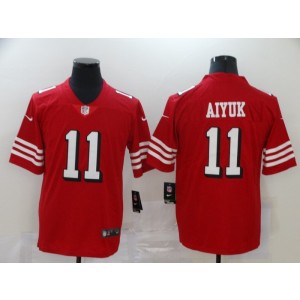 Nike 49ers 11 Brandon Aiyuk Red 2020 NFL Draft Vapor Limited Men Jersey