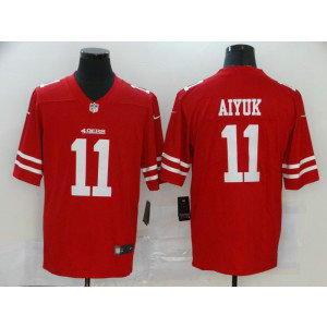 Nike 49ers 11 Brandon Aiyuk Red Vapor Untouchable Limited Men Jersey