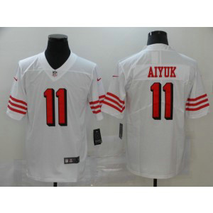 Nike 49ers 11 Brandon Aiyuk White Color Rush Limited Men Jersey