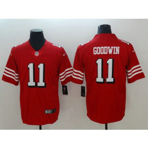 Nike 49ers 11 Marquise Goodwin Red 2018 Vapor Untouchable Limited Men Jersey