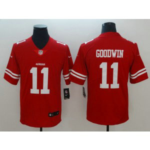 Nike 49ers 11 Marquise Goodwin Red Vapor Untouchable Limited Men Jersey