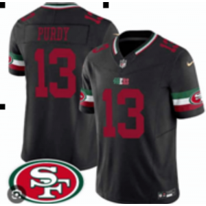 Nike 49ers 13 Brock Purdy Black Mexico F.U.S.E. Vapor Limited Men Jersey