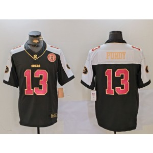 Nike 49ers 13 Brock Purdy Black Thanksgivig Day F.U.S.E. Vapor Limited Men Jersey