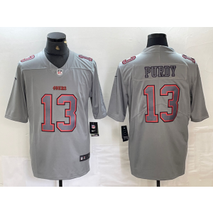 Nike 49ers 13 Brock Purdy Gray Vapor Limited Men Jersey
