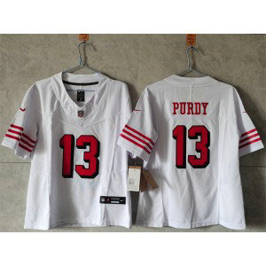 Nike 49ers 13 Brock Purdy New White F.U.S.E. Vapor Limited Women Jersey(Run Small) Nike 49ers 13 Brock Purdy New White F.U.S.E. Vapor Limited Women Jersey(Run Small)