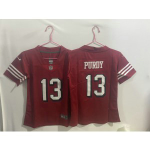 Nike 49ers 13 Brock Purdy Red Throwback Vapor Limited Youth Jersey