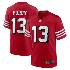 Nike 49ers 13 Brock Purdy Red Vapor Untouchable Limited Men Jersey