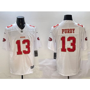 Nike 49ers 13 Brock Purdy White Vapor Limited Men Jersey