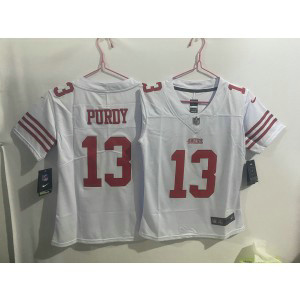 Nike 49ers 13 Brock Purdy White Vapor Limited Youth Jersey
