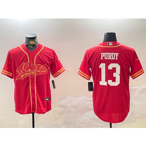 Nike 49ers 13 Brock Red Vapor Baseball Limited Men Jersey