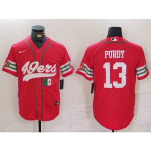 Nike 49ers 13 Brock Red Vapor Baseball Limited Men Jersey